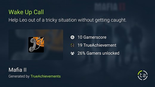 Wake Up Call achievement in Mafia II