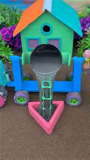 Amazing Mini Construction 🚧 Triangle Mold Cement Pour🏗️#shorts#youtubeshorts