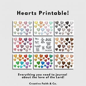 Hearts & God's Love Printable (creative Faith Cutables) - Etsy