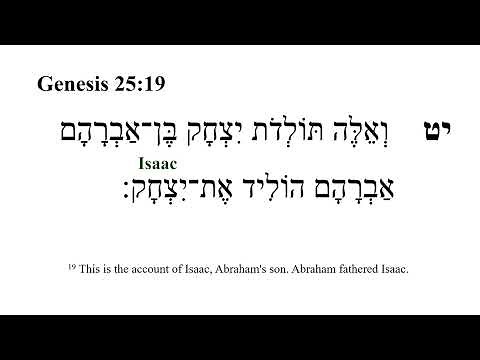 Genesis 25 -- Hebrew Bible Speaker with English Captions