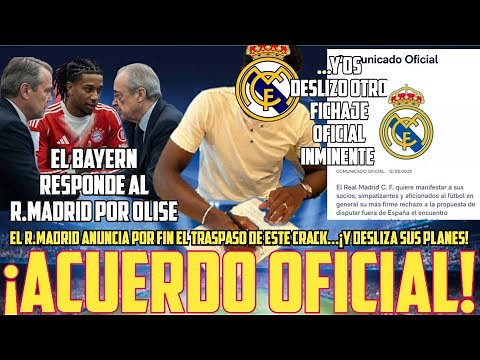 🚨OFFICIAL AGREEMENT | Real Madrid announces the transfer of this star player | RESPONSE regarding...