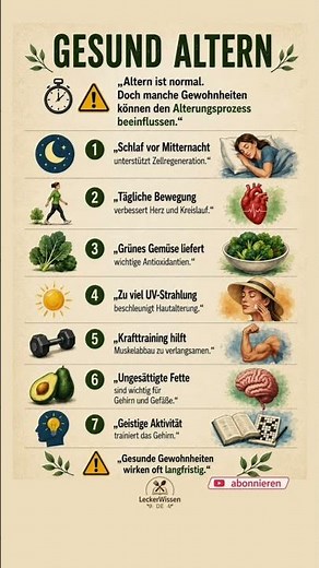 Gesund altern: 7 Gewohnheiten, die deinen Körper unterstützen ✨