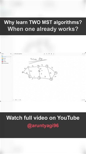 Why Learn Prim's If You Know Kruskal's? #Shorts #DSA #GraphAlgorithms