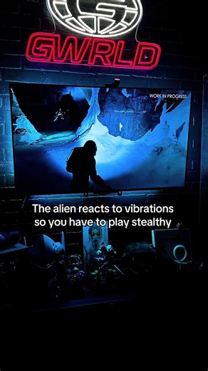 In Aphelion, the alien reacts to vibrations in its environment, so stealth and silence is key