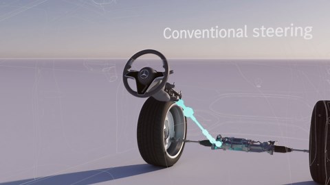 Steer-by-wire becomes reality at Mercedes-Benz - Reduced driving effort thanks to adaptive steering angle