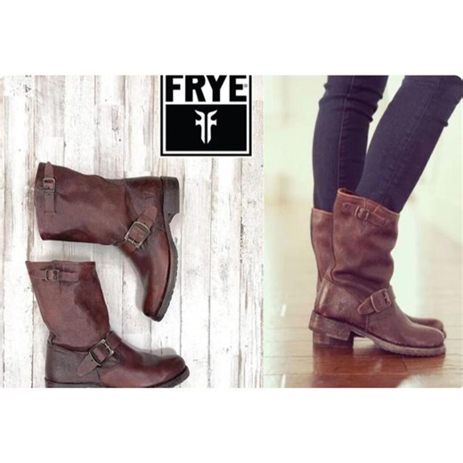 New FRYE Veronica Slouch Short Boots 10 Brown Leather HTF Vintage Style - Etsy