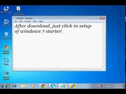 Download windows 7 starter