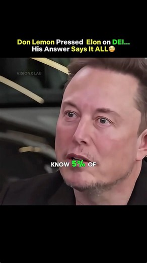 Don Lemon Pressed Elon Musk on DEI — His Answer Was Blunt 😳#elonmusk #donlemon #shorts