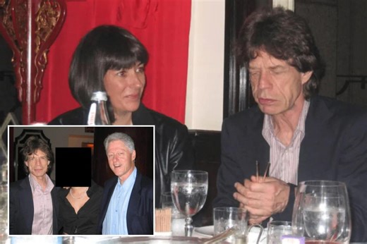 Bill Clinton, Ghislaine Maxwell and Mick Jagger share dinner in new Epstein photos released by DOJ