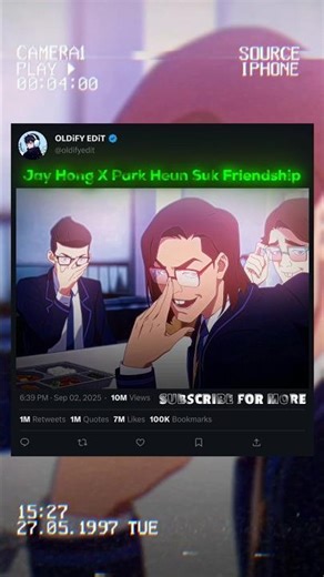 Jay Hong X Park Heun Suk Friendship 💙 - ‎⁨@OldifyEdit⁩ #lookism #edit #shorts