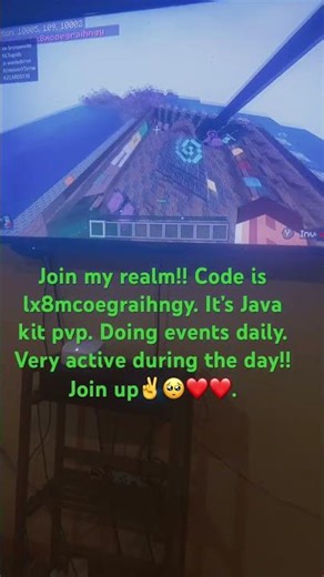 Join my Java kit pvp realm! #minecraft #realms #bedrock #fun #december #kitpvp #fypシ゚viral #fypシ