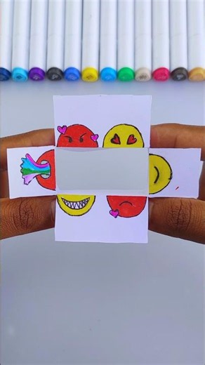 DIY Cute emojis 😍🥰😡 #diy #cute #cutecraft #papercraft #art #thingstodo #satisfying #creativeart