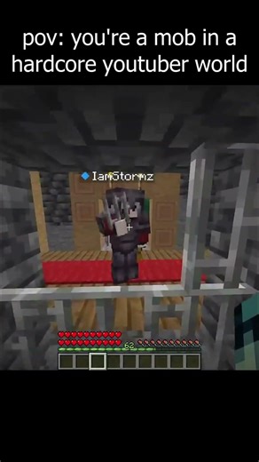 Minecraft POV: You're A Mob In A Hardcore Youtuber's World #minecraft #memes #gaming ‪@minecraft‬
