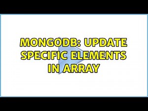 MongoDB: update specific elements in array