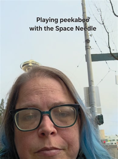 and now for a silly little game with the silly little #spaceneedle. #peekaboo #seattle
