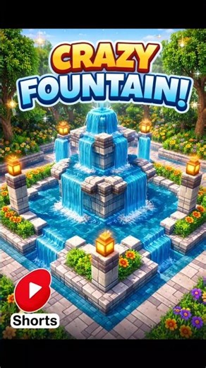 How to Make Fountain in Minecraft ⛲ | Easy & Aesthetic Build | #Shorts#minecraft