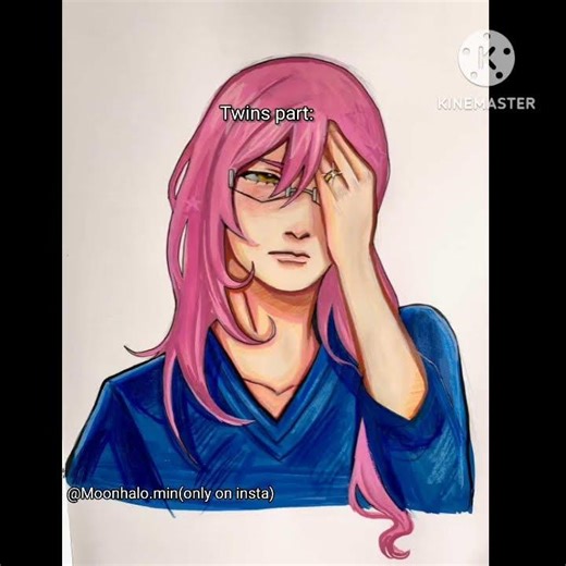 2 artists, 1 base but we dont tell eachother who we're drawing. Ended up drawing matchablossom, heh.