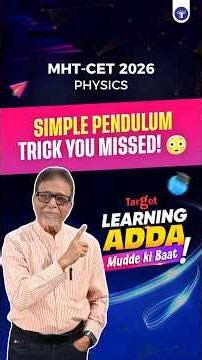 Change in Time Period Mini Explanation | MHT CET #shorts