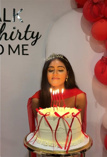 Officially 30! Birthday Cake & Red Dress