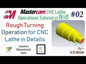 Rough Turning Operation for CNC Lathe in Mastercam || Rough Turning || ‪@VirenderSinghBhati‬