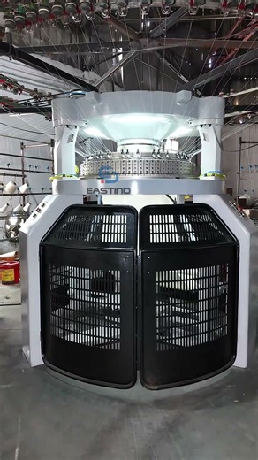 34” 14G 72F Double sided eyelet mesh knitting machine #circularknittingmachine #eastino #machine