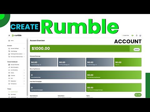 Rumble Account Setup: Create Your Account & Start Uploading 🎥!