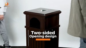 Watch BEAMNOVA Dark Brown Trash Can Outdoor Garbage Enclosure with Locking Lid Inside Cabinet on Amazon Live