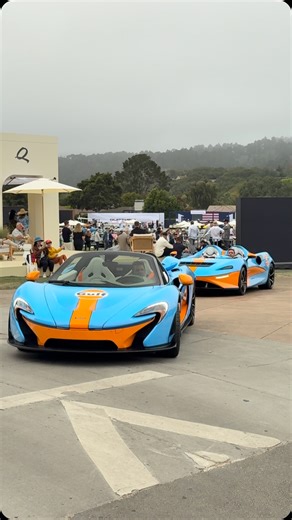 McLaren P1 Spider and matching Gulf Elva on the move 💨 #McLaren #P1 #Spider #P1Spider #Elva #Gulf @thequailevents | TFJJ
