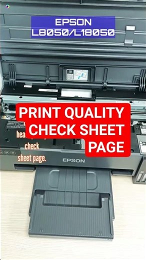 Print head status check page - Epson L8050/L18050 printer #shorts