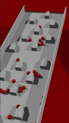 Sphere Flow Through Obstacles 🔴✨ | Perfect Loop Animation