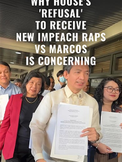 Why House's 'refusal' to receive Marcos impeach rap raises suspicion WATCH: Two groups attempted to file impeachment complaints against President Ferdinand Marcos Jr. on January 22, but the House did not formally receive it. Rappler's Dwight de Leon (@newsdwight) explains why this move raises alarm bells for petitioners. #newsph #rappler