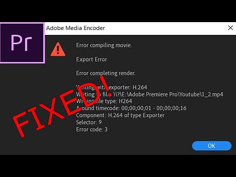 How to Fix Error 3 - Adobe Premiere Pro