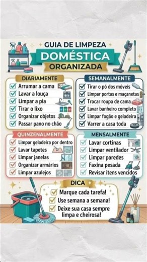 Guia de Limpeza Organizada: Como manter a casa sempre LIMPA! 🏠