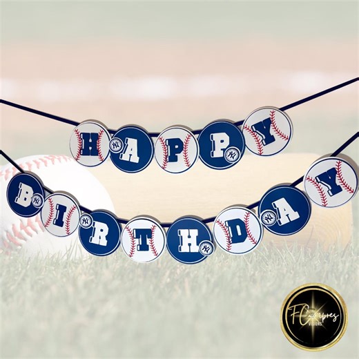 Personalized Baseball Birthday Wall Banner – Customize With Your Favorite Team Colors - Etsy