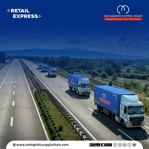 Om Logistics Supply Chain Pvt. Ltd. on Instagram: "Logistics Supply Chain helps MSMEs grow with efficient and well-planned logistics solutions that make consignment movement smooth and worry-free. Our Retail Express is build especially for small and medium businesses, offering fast and flexible delivery options. With wide network coverage and trusted service, it connects cities to remote areas, ensuring every consignment reaches safely, supporting business growth at every step. By connecting mar