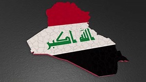 Iraq map 3d. 3d map of Iraq.