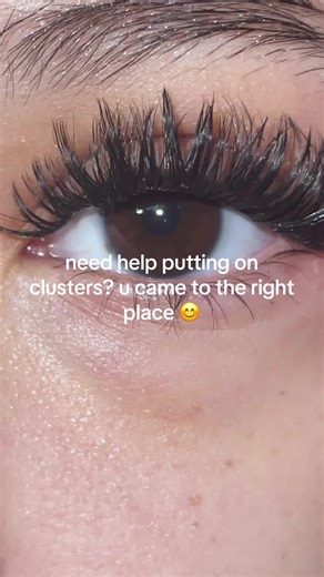 HOW to APPLY lash clusters💕💋#lashclusters #fypシ゚viral #xyzbca #viral_video #helpingothers