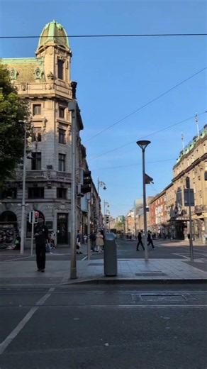 O' Connol Street Dublin with bagpipes music #ireland #dublin #travel #bagpipemusic #summer