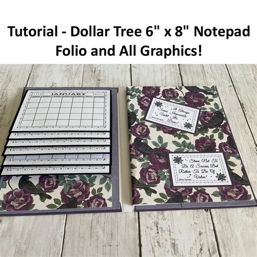 Tutorial Notepad Folio: Waterfall Pages, Blank Calendar (digital Download - Etsy