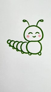 19K views · 1.4K reactions | A caterpillar so simple even a 3-year-old can draw it! Start with the number 8 for the head and first segment. Add five C-shapes linked behind for the body. Draw two curly antennae on top and a happy little face. Add dots or lines for legs and details — and that’s it! Fun, cute, and perfect for beginner artists! | Easy Drawing Ideas | Facebook
