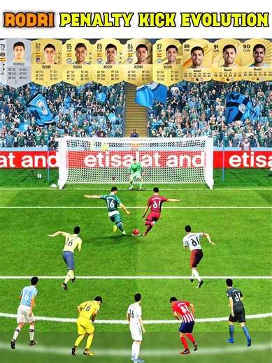 Rodri Penalty Kicks Evolution In Every FIFA√ From FIFA 18 To FC 26 #rodri #penaltykick #eafc26