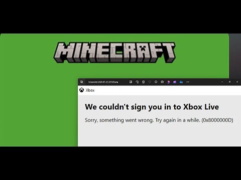 Fix Minecraft Launcher Error Code 0x8000000d Deep Ocean We Couldn't Sign You In To Xbox Live
