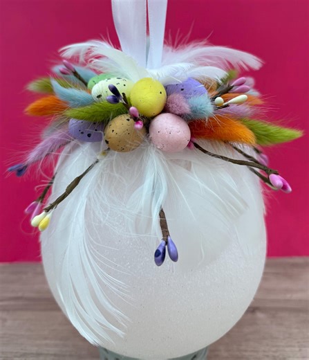 Elegant Handmade Spherical Easter Egg Hanging Decoration/easter Tree Ornament/spring Home Decor/pastel Easter Bauble/farmhouse Easter Gift - Etsy
