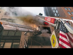 FDNY ALL-HANDS WORKING! Early Arrival 2nd ALARM - Fire on 2nd & 3rd Floors of a Commercial [Box 758]