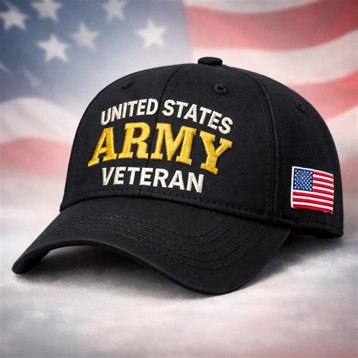 Custom Army Veteran Embroidered Hat, Patriotic Military Veteran Embroidered Cap, USA Service Pride Gift for Veteran - Etsy
