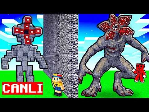 ARKADAŞIMI YAPI KAPIŞMASINDA DEMOGORGON ile TROLLEDİM !! - Minecraft [ CANLI YAYIN ]