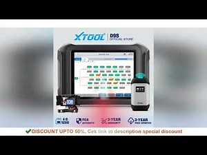 XTOOL D9 D9S Full System Car Diagnostic Tool Bi-Directional Control ECU Coding 45+ Resets Key Progra