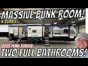 2025 Puma 32BH2B | Bunk Model RV with TWO FULL BATHS!