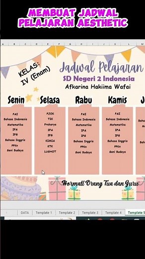 Cara Membuat Jadwal Pelajaran Aesthetic Mudah sekali #aplikasijadwal #aesthetic