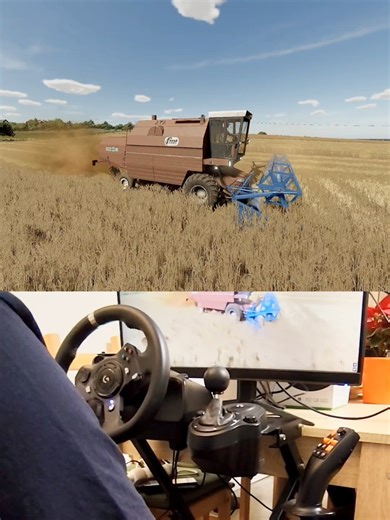 Farming Simulator Bizon Gigant Z060 Logitech Steering Wheel Thrustmaster Farmstick #dkgc #bizon